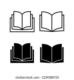 Book icon vector for web and mobile app. open book sign and symbol. ebook icon