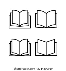 Book icon vector for web and mobile app. open book sign and symbol. ebook icon