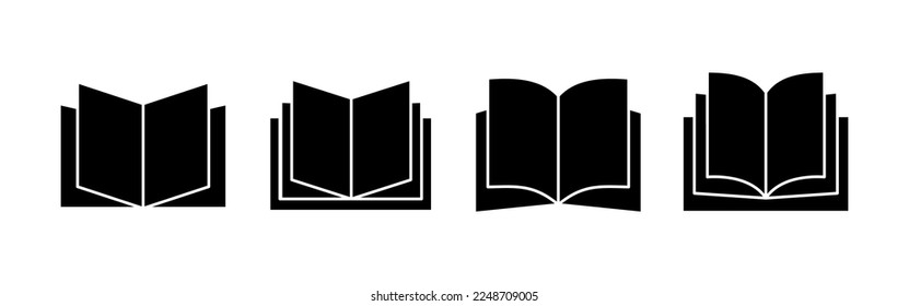 Book icon vector for web and mobile app. open book sign and symbol. ebook icon