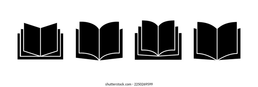 Book icon vector for web and mobile app. open book sign and symbol. ebook icon
