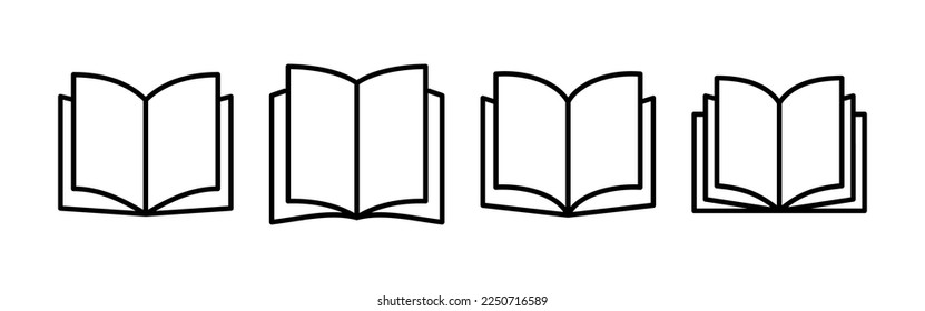 Book icon vector for web and mobile app. open book sign and symbol. ebook icon