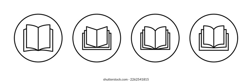 Book icon vector for web and mobile app. open book sign and symbol. ebook icon