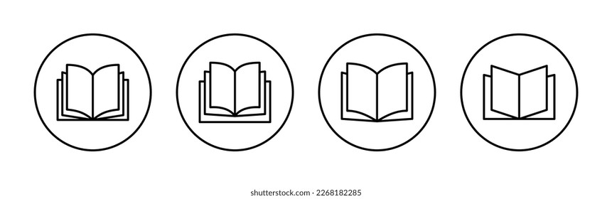 Book icon vector for web and mobile app. open book sign and symbol. ebook icon