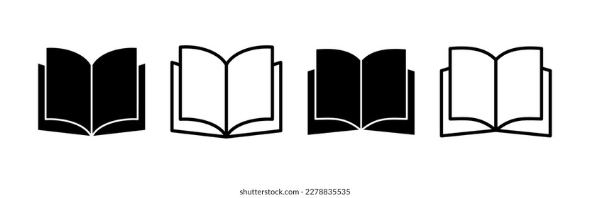 Book icon vector for web and mobile app. open book sign and symbol. ebook icon