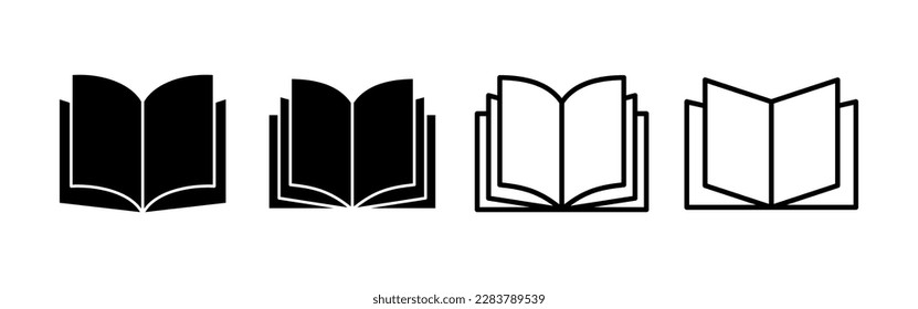 Book icon vector for web and mobile app. open book sign and symbol. ebook icon