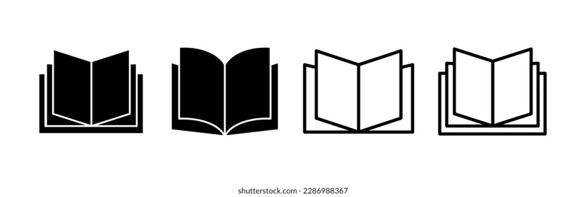 Book icon vector for web and mobile app. open book sign and symbol. ebook icon