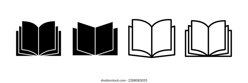 Book icon vector for web and mobile app. open book sign and symbol. ebook icon