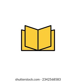 Book icon vector for web and mobile app. open book sign and symbol. ebook icon