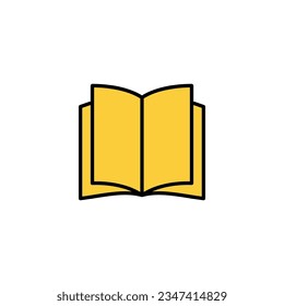Book icon vector for web and mobile app. open book sign and symbol. ebook icon