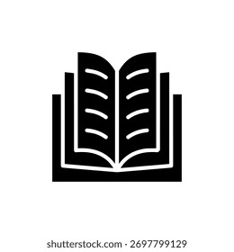 Book icon vector for web and mobile app. open book sign and symbol. ebook icon