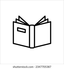 Icono de libro para diseño web, ui y aplicación. aislado de fondo blanco.