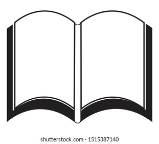 
Book icon with a white background and black frame in eps10 format