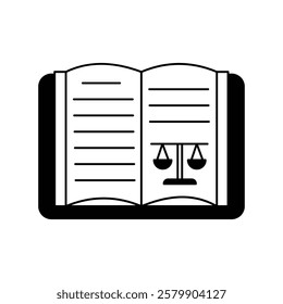 Book icon with white background vector stock illustration