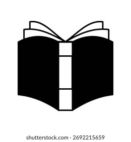 Icono de libro con fondo blanco Vector ilustración de stock