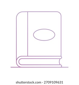 Icono de libro con fondo blanco Vector ilustración de stock