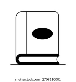 Icono de libro con fondo blanco Vector ilustración de stock