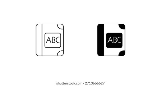 Book icon with white background vector stock illustration