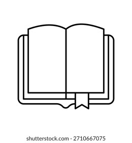 Icono de libro con fondo blanco Vector ilustración de stock