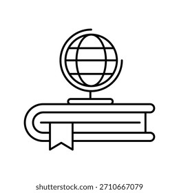 Icono de libro con fondo blanco Vector ilustración de stock