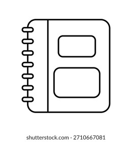 Icono de libro con fondo blanco Vector ilustración de stock
