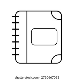 Icono de libro con fondo blanco Vector ilustración de stock