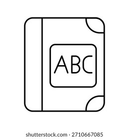 Icono de libro con fondo blanco Vector ilustración de stock