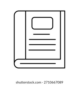Icono de libro con fondo blanco Vector ilustración de stock