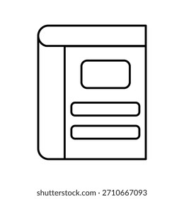 Icono de libro con fondo blanco Vector ilustración de stock