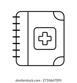 Icono de libro con fondo blanco Vector ilustración de stock