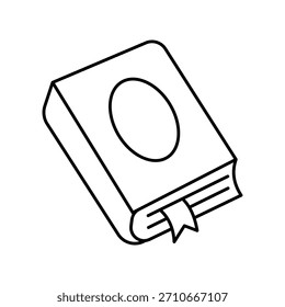 Icono de libro con fondo blanco Vector ilustración de stock