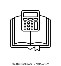 Icono de libro con fondo blanco Vector ilustración de stock