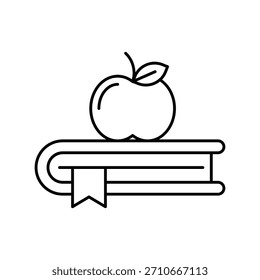 Icono de libro con fondo blanco Vector ilustración de stock