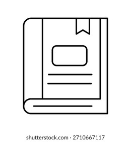 Icono de libro con fondo blanco Vector ilustración de stock