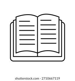 Icono de libro con fondo blanco Vector ilustración de stock