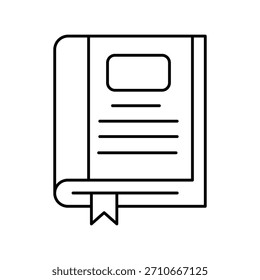 Book icon with white background vector stock illustration