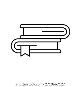Icono de libro con fondo blanco Vector ilustración de stock