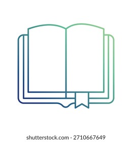 Icono de libro con fondo blanco Vector ilustración de stock