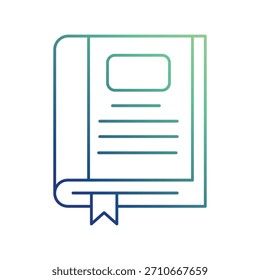 Icono de libro con fondo blanco Vector ilustración de stock
