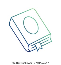Icono de libro con fondo blanco Vector ilustración de stock