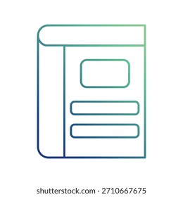 Icono de libro con fondo blanco Vector ilustración de stock