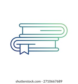 Icono de libro con fondo blanco Vector ilustración de stock