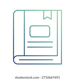 Icono de libro con fondo blanco Vector ilustración de stock