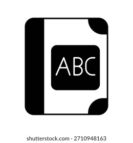 Icono de libro con fondo blanco Vector ilustración de stock