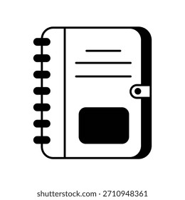 Icono de libro con fondo blanco Vector ilustración de stock