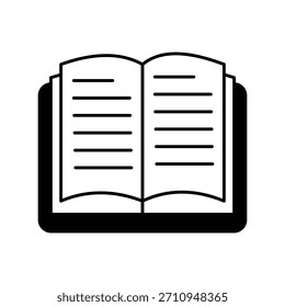 Icono de libro con fondo blanco Vector ilustración de stock