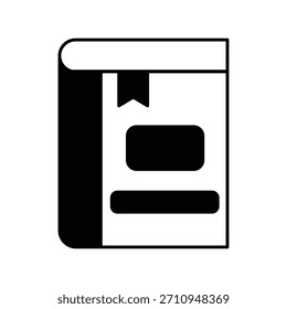 Icono de libro con fondo blanco Vector ilustración de stock