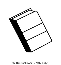 Icono de libro con fondo blanco Vector ilustración de stock