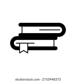 Icono de libro con fondo blanco Vector ilustración de stock