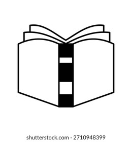 Icono de libro con fondo blanco Vector ilustración de stock