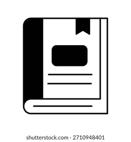 Icono de libro con fondo blanco Vector ilustración de stock